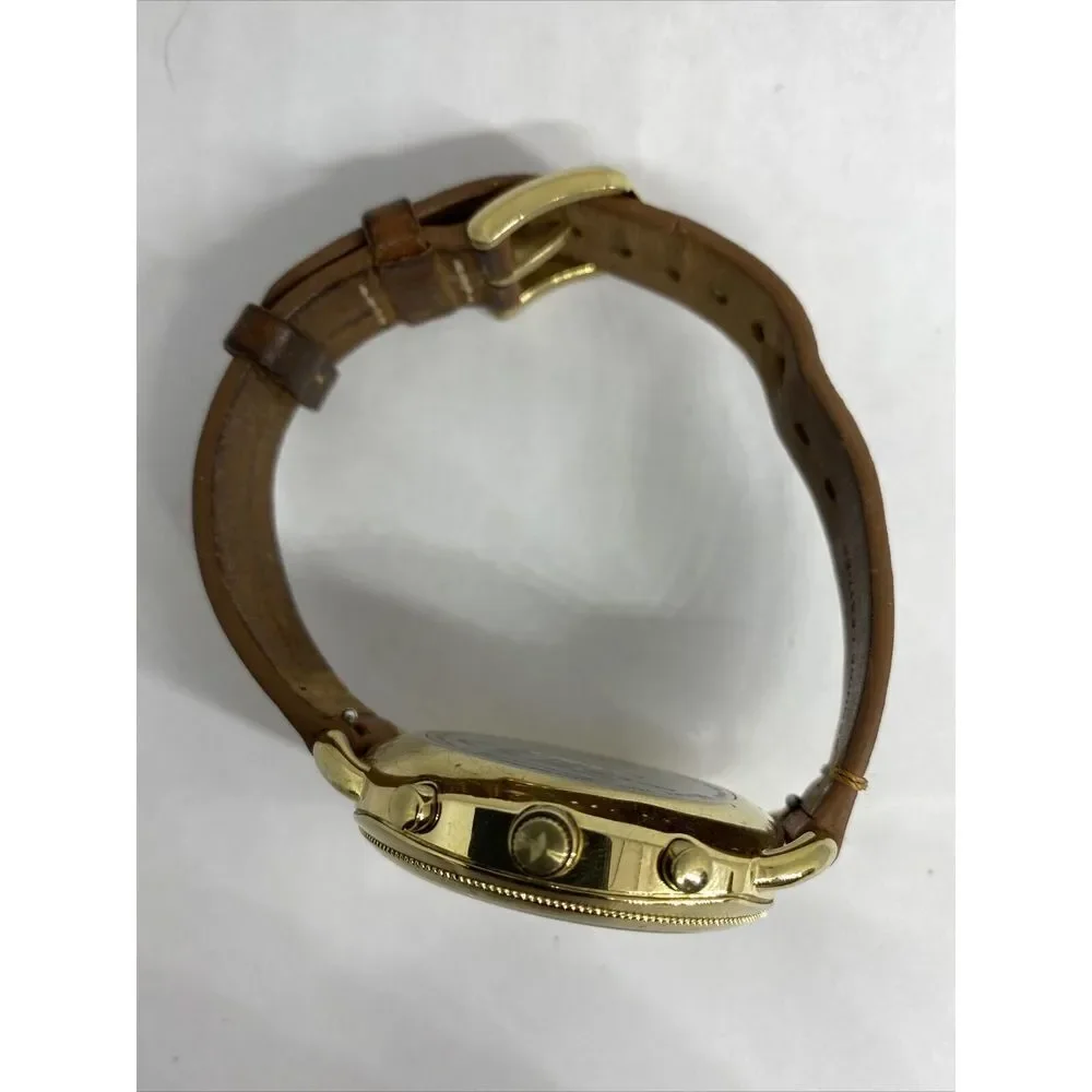 Fossil FTW1201 Women's Brown Leather Analog White Dial Hybrid Smartwatch XX726